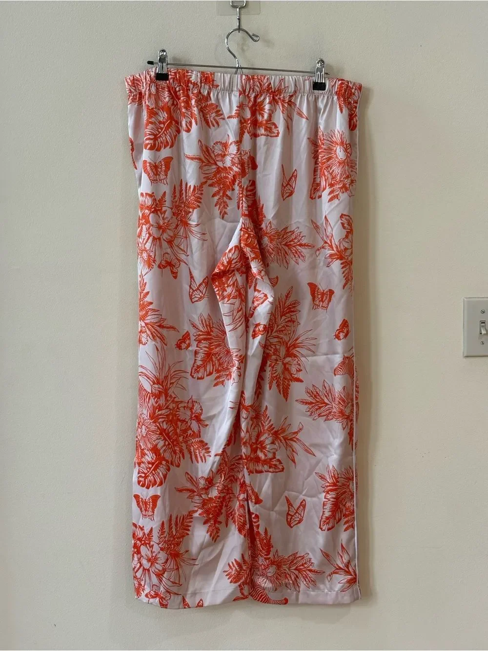 Victoria’s Secret Pajama Set Orange Tropical Toile Size XL